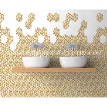 Revestimiento Pared Vinílico Diamente Amarillo